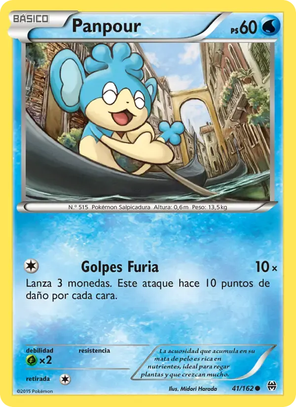 Panpour — Turbo Impulso 41 Spanish Pokémon card