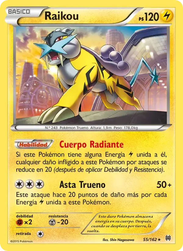 Raikou — Turbo Impulso 55 Spanish Pokémon card