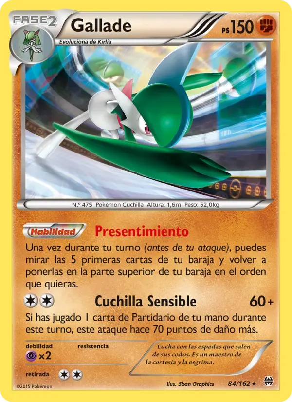 Gallade — Turbo Impulso 84 Spanish Pokémon card