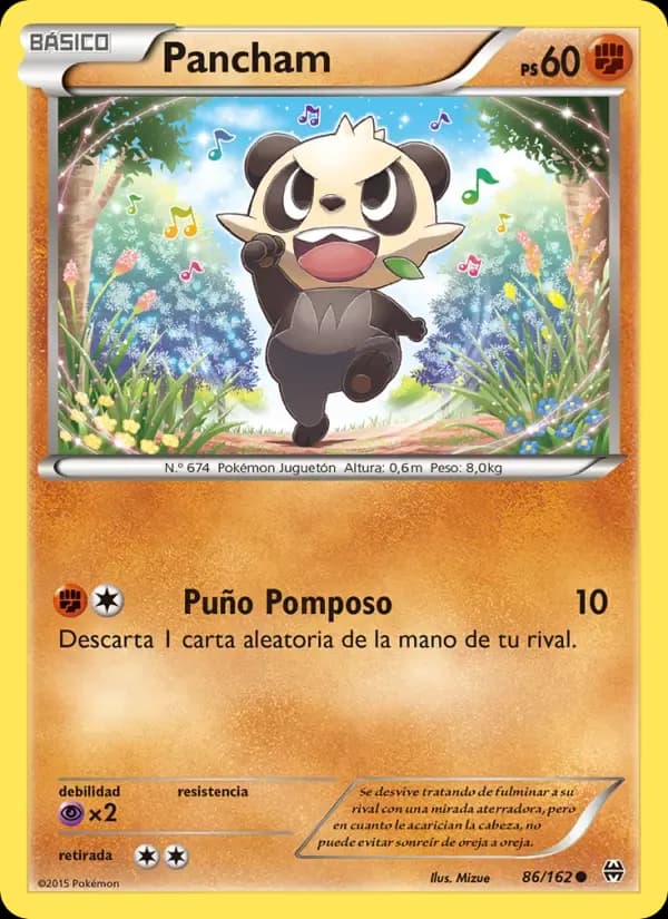 Pancham — Turbo Impulso 86 Spanish Pokémon card