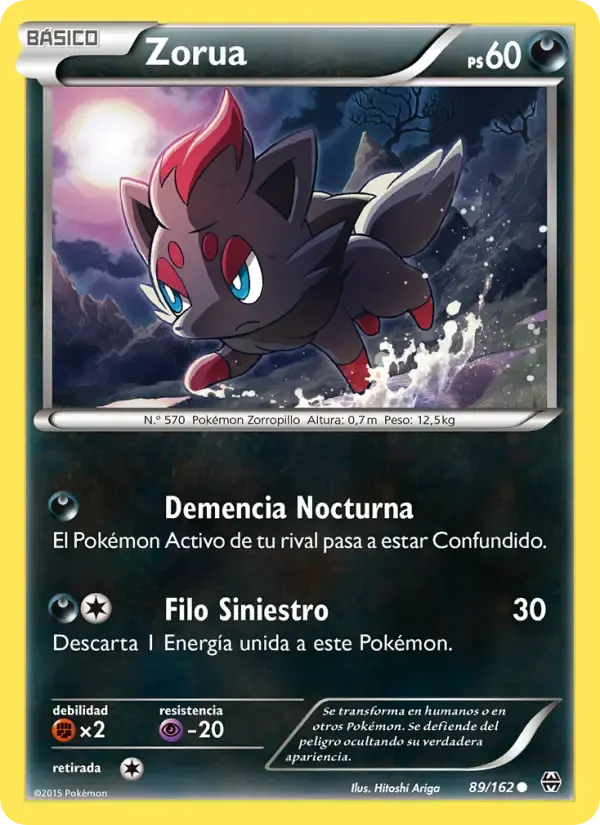 Zorua — Turbo Impulso 89 Spanish Pokémon card