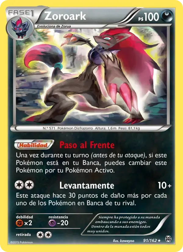 Zoroark — Turbo Impulso 91 Spanish Pokémon card