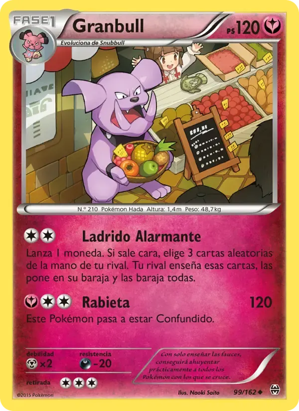 Granbull — Turbo Impulso 99 Spanish Pokémon card