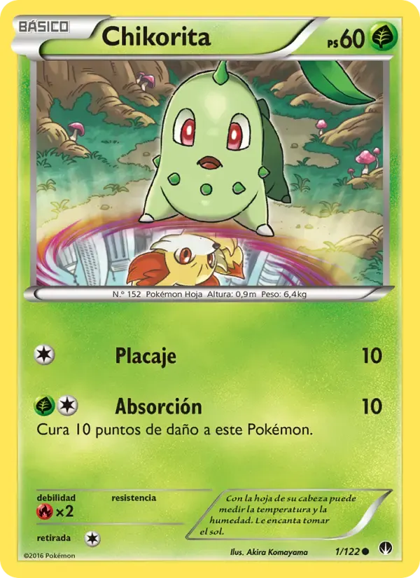 Chikorita — TURBOLímite 1 Spanish Pokémon card