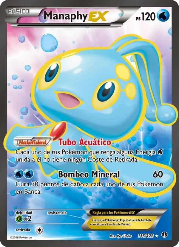 Manaphy EX — TURBOLímite 116 Spanish Pokémon card