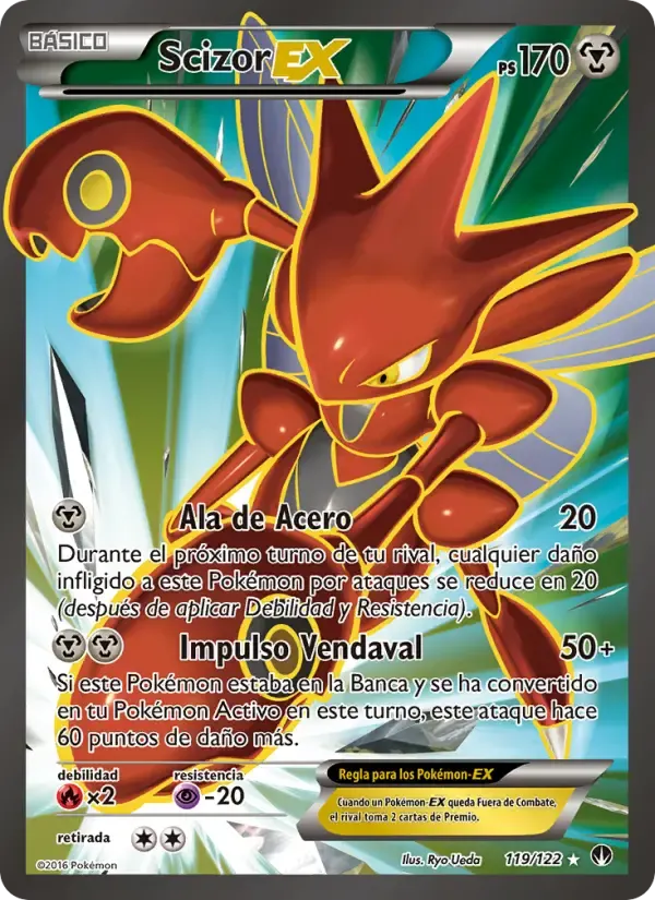 Scizor EX — TURBOLímite 119 Spanish Pokémon card