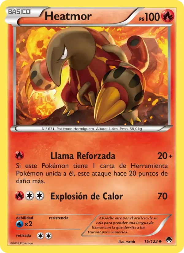 Heatmor — TURBOLímite 15 Spanish Pokémon card