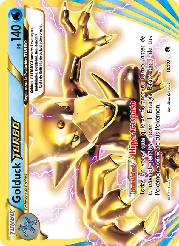 Golduck TURBO — TURBOLímite 18 Spanish Pokémon card