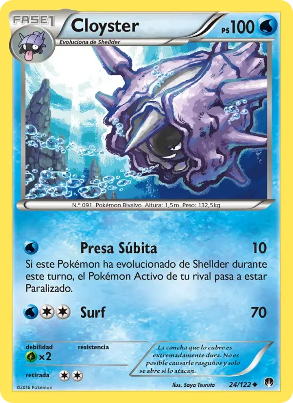 Cloyster — TURBOLímite 24 Spanish Pokémon card