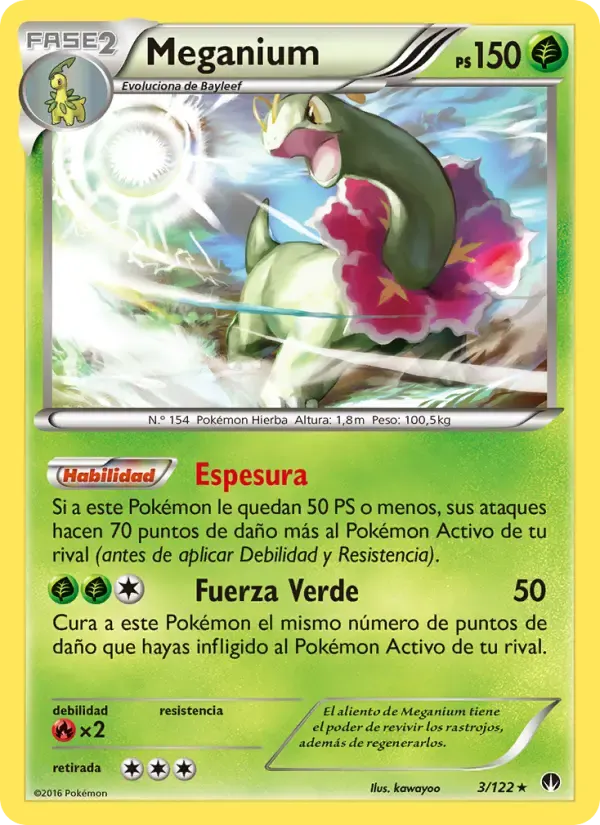 Meganium — TURBOLímite 3 Spanish Pokémon card