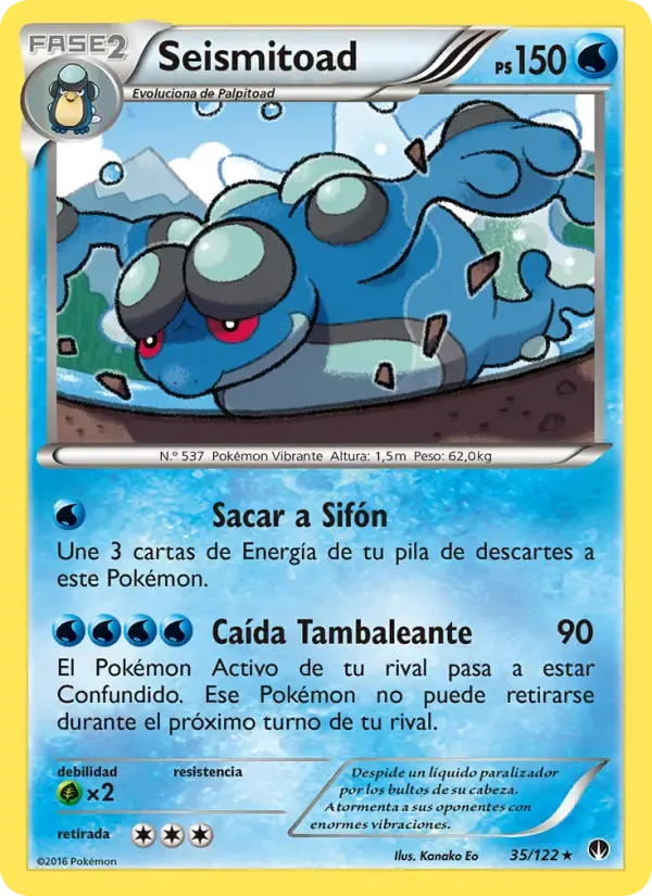 Seismitoad — TURBOLímite 35 Spanish Pokémon card