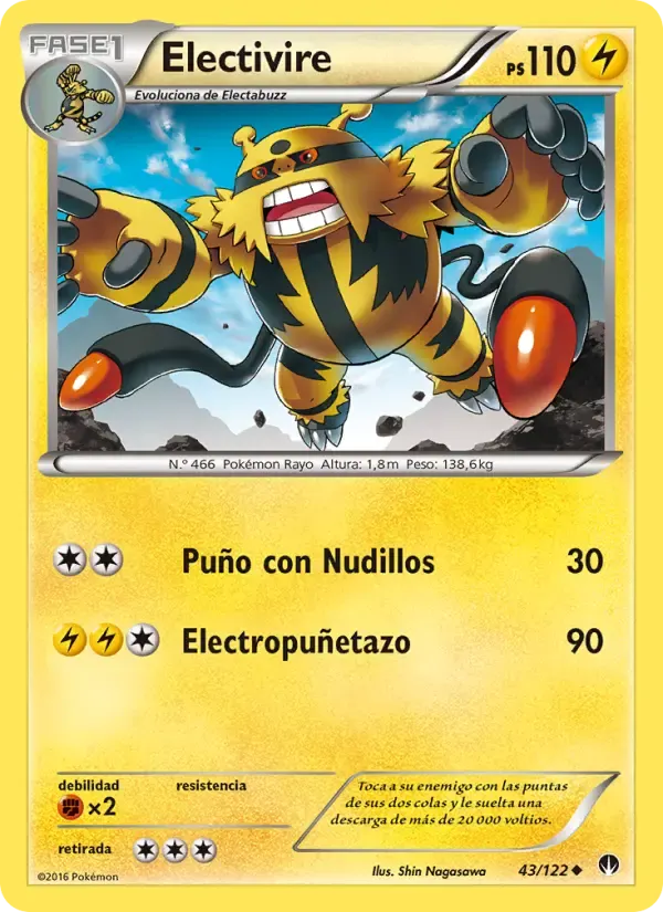 Electivire — TURBOLímite 43 Spanish Pokémon card