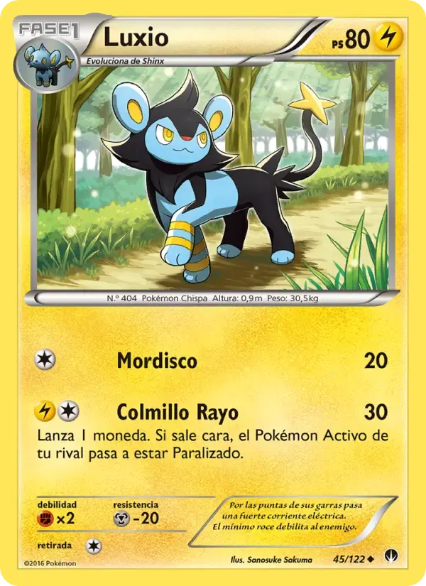 Luxio — TURBOLímite 45 Spanish Pokémon card