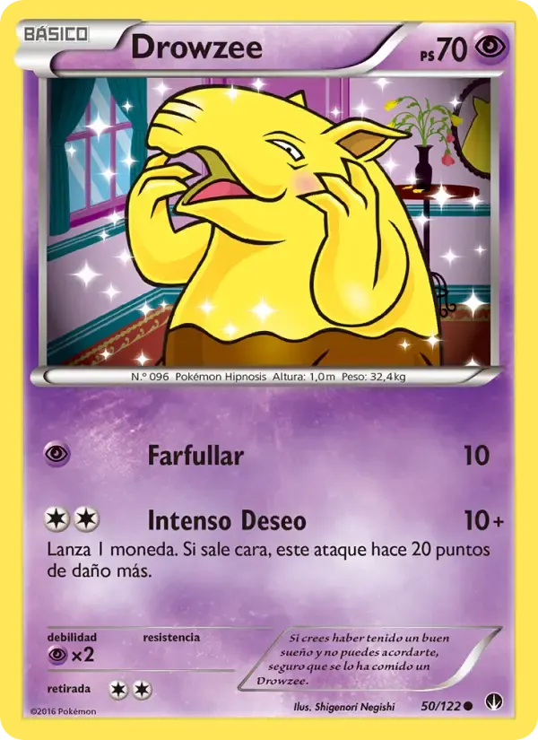 Drowzee — TURBOLímite 50 Spanish Pokémon card