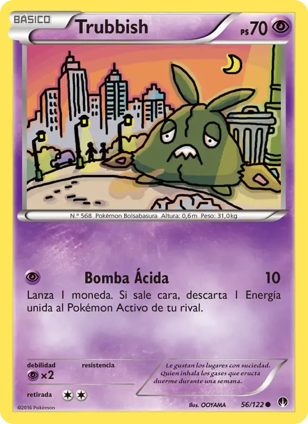 Trubbish — TURBOLímite 56 Spanish Pokémon card