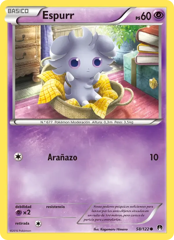 Espurr — TURBOLímite 58 Spanish Pokémon card