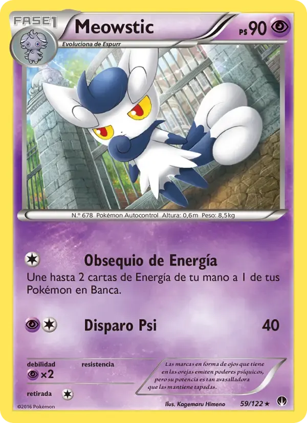 Meowstic — TURBOLímite 59 Spanish Pokémon card