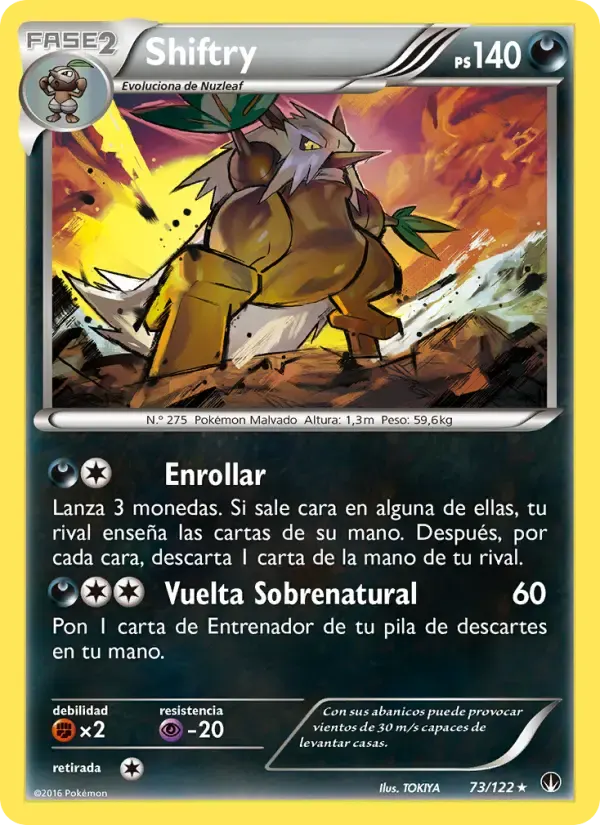 Shiftry — TURBOLímite 73 Spanish Pokémon card