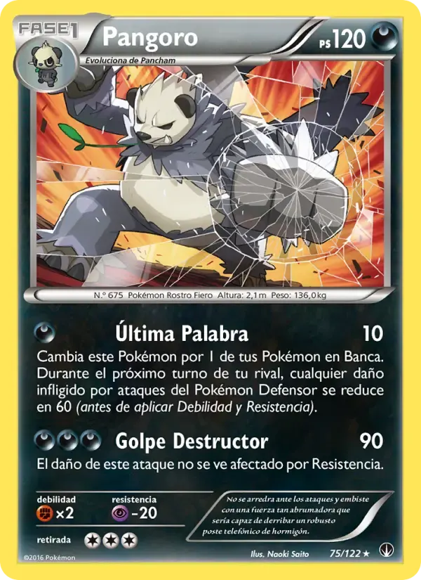 Pangoro — TURBOLímite 75 Spanish Pokémon card