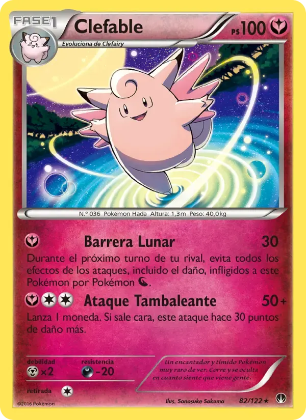 Clefable — TURBOLímite 82 Spanish Pokémon card