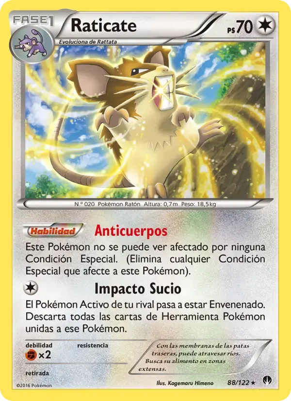 Raticate — TURBOLímite 88 Spanish Pokémon card