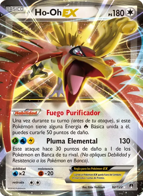Ho-Oh EX — TURBOLímite 92 Spanish Pokémon card