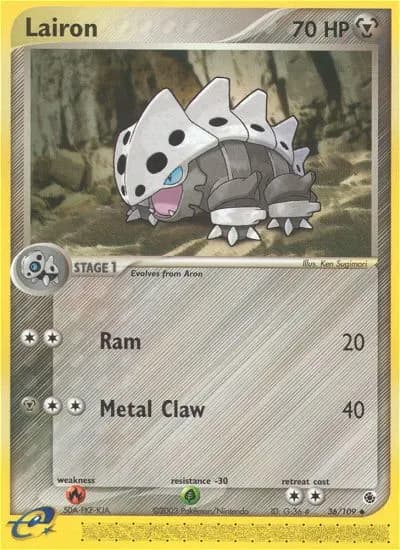 Lairon — Ruby & Sapphire 36 Pokémon card