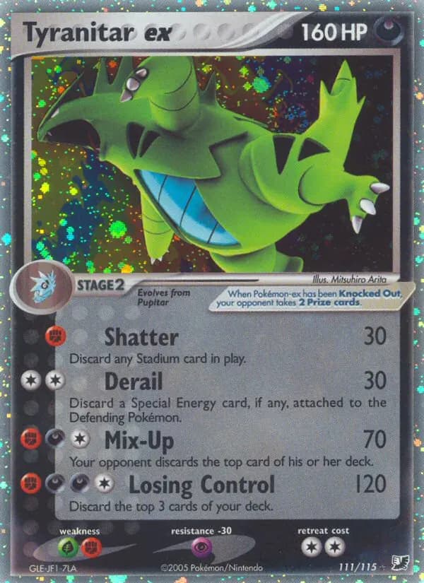 Tyranitar ex — Unseen Forces 111 Pokémon card