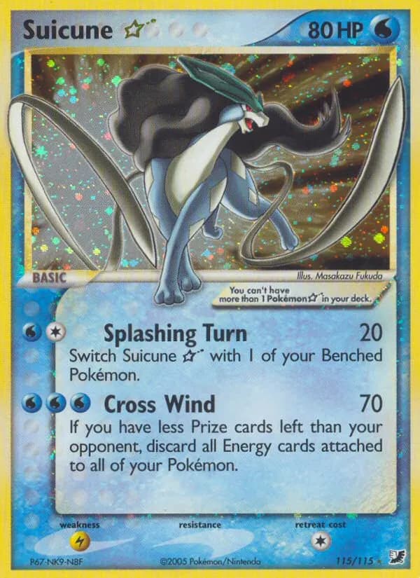 Suicune ★ — Unseen Forces 115 Pokémon card