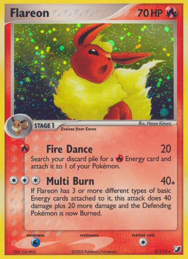 Flareon — Unseen Forces 5 Pokémon card