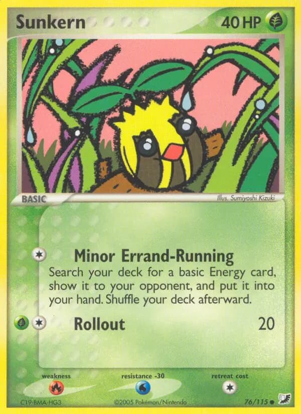 Sunkern — Unseen Forces 76 Pokémon card