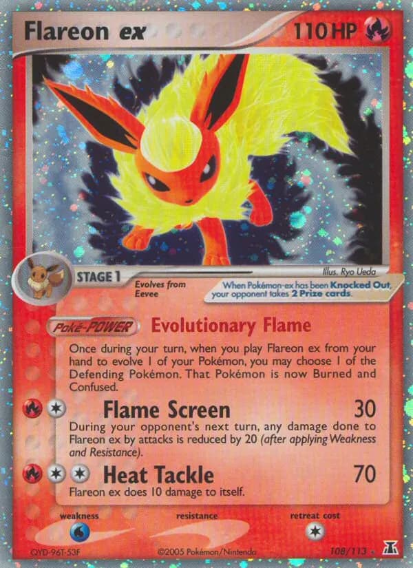 Flareon ex — Delta Species 108 Pokémon card