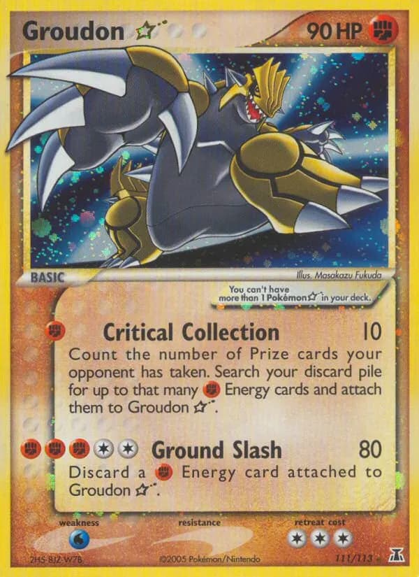 Groudon ★ — Delta Species 111 Pokémon card