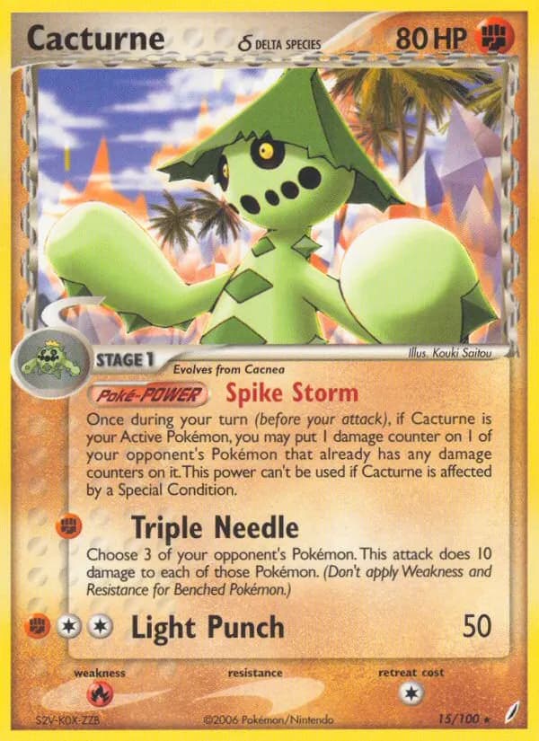 Cacturne δ — Crystal Guardians 15 Pokémon card