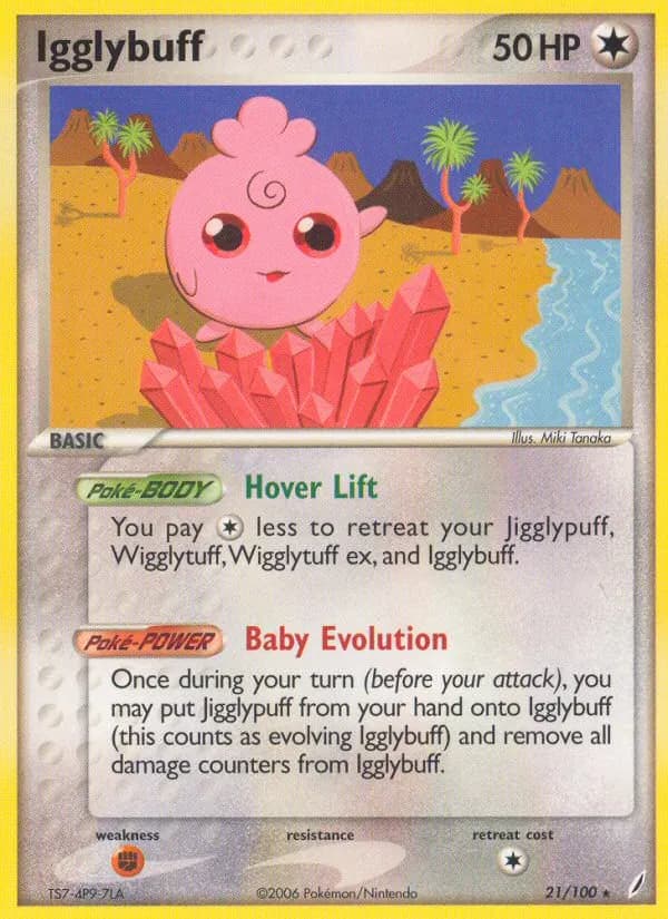 Igglybuff — Crystal Guardians 21 Pokémon card