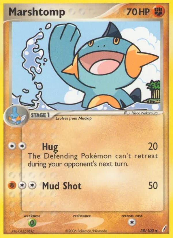 Marshtomp — Crystal Guardians 38 Pokémon card