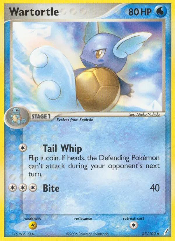 Wartortle — Crystal Guardians 43 Pokémon card