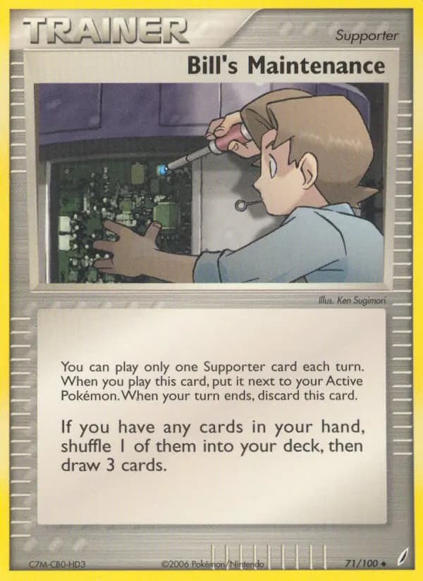 Bill's Maintenance — Crystal Guardians 71 Pokémon card