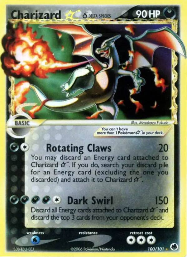 Charizard ★ δ — Dragon Frontiers 100 Pokémon card