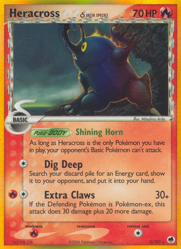 Heracross δ — Dragon Frontiers 3 Pokémon card