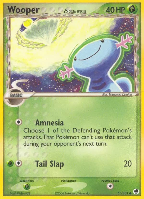 Wooper δ — Dragon Frontiers 71 Pokémon card