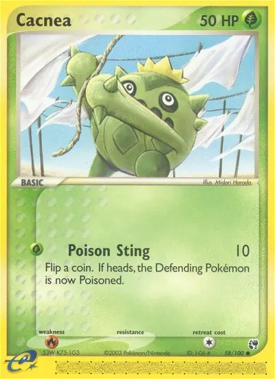 Cacnea — Sandstorm 58 Pokémon card