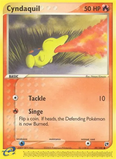Feurigel — EX Sandsturm 59 German Pokémon card