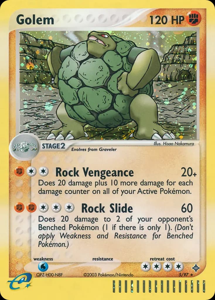 Golem — Dragon 5 Pokémon card