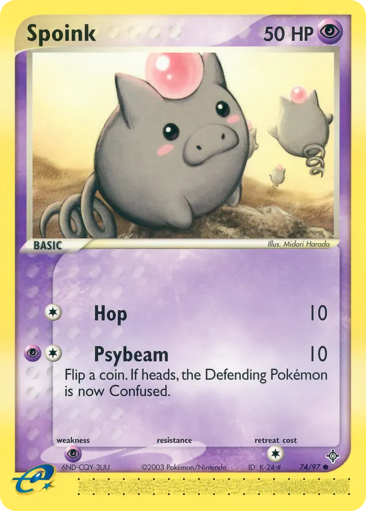 Spoink — Dragon 74 Pokémon card