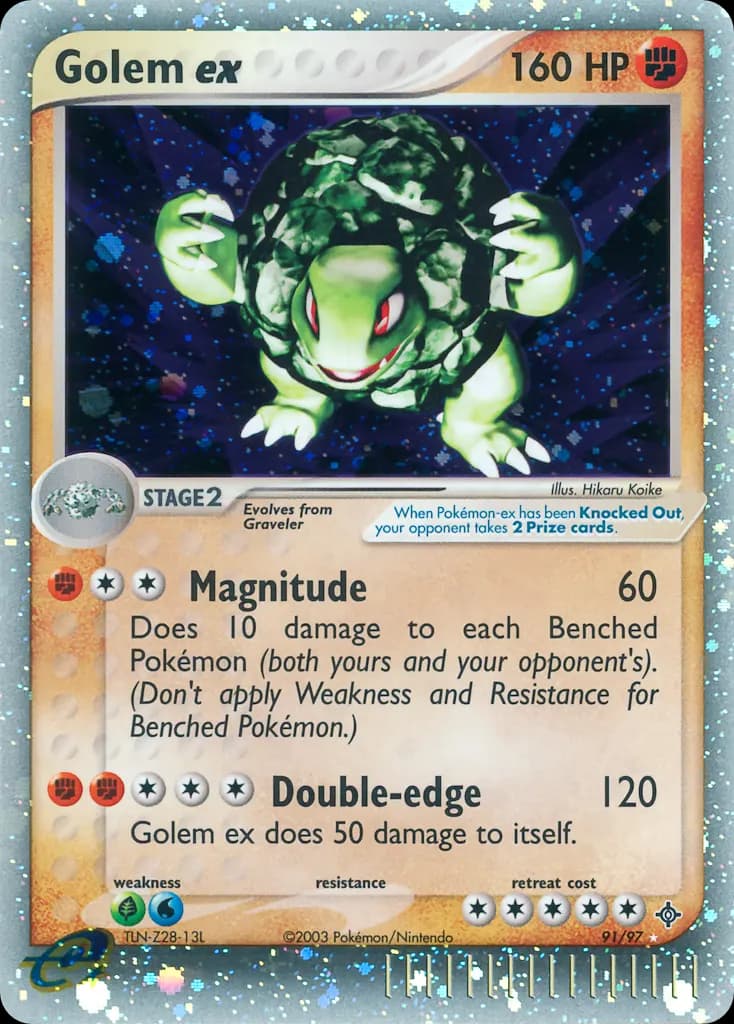 Golem ex — Dragon 91 Pokémon card