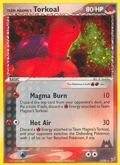 Team Magma's Torkoal — Team Magma vs Team Aqua 12 Pokémon card