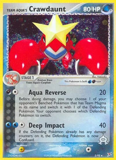 Team Aqua's Crawdaunt — Team Magma vs Team Aqua 2 Pokémon card
