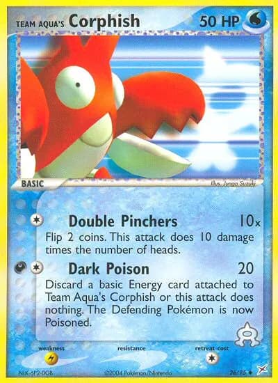 Team Aqua's Corphish — Team Magma vs Team Aqua 26 Pokémon card