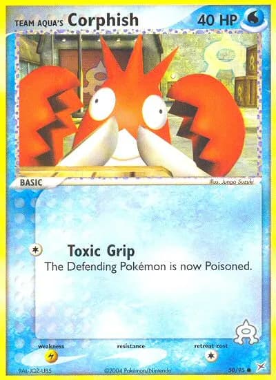 Team Aqua's Corphish — Team Magma vs Team Aqua 50 Pokémon card